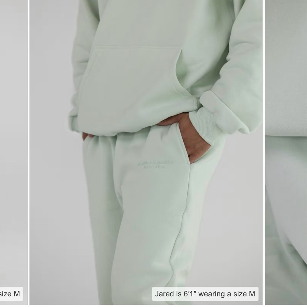 Cmfrt Collection Pastel Edit Mint Green Sweatpants Size Large NWOT Men Women - Picture 2 of 9